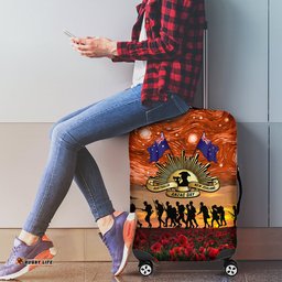 The Rising Sun Badge ANZAC Luggage Cover Last Post Field of Poppy Starry Night Style