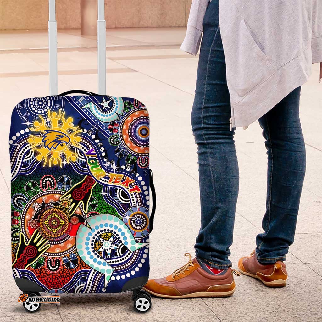 Custom NAIDOC Week 2024 West Coast Eagles Luggage Cover Australia Aboriginal Dot Painting DT02