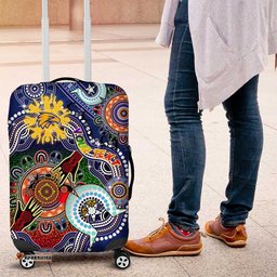 Custom NAIDOC Week 2024 West Coast Eagles Luggage Cover Australia Aboriginal Dot Painting DT02