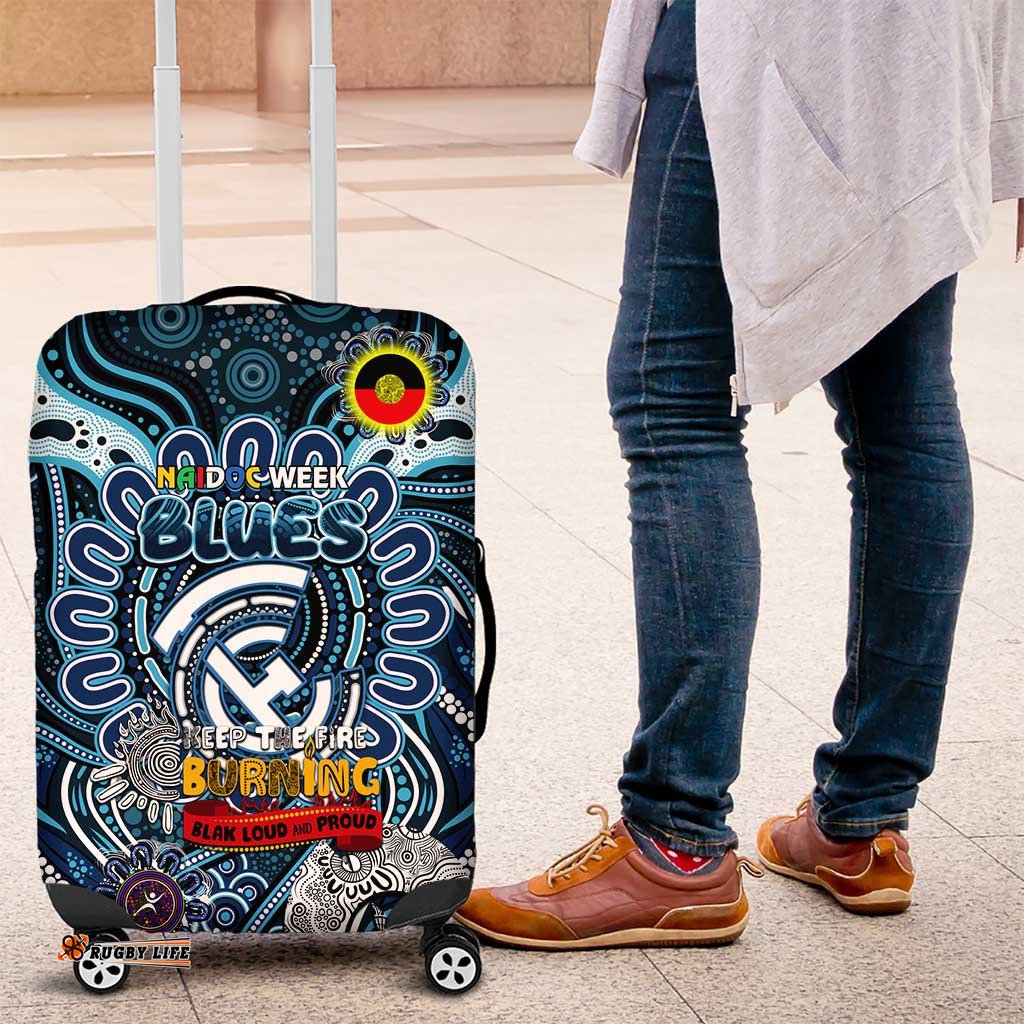 Carlton Blues NAIDOC Week 2024 Luggage Cover Mascot Football DT02