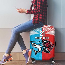 Custom Sharks Dragons Rugby Luggage Cover With Sporty Style