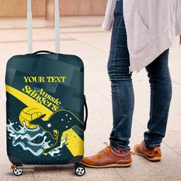 Custom Australia Water Polo 2024 Luggage Cover Aussie Stingers Kangaroo Sporty Version