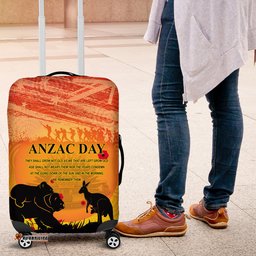 Australia ANZAC Day Luggage Cover Koala and Kangaroo Respect Aboriginal Pattern