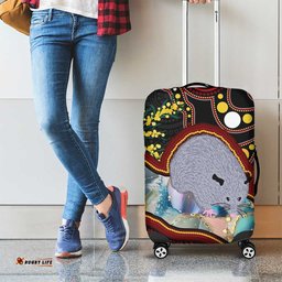 Australia Possum Luggage Cover Aboriginal Art Mix Aussie Opal
