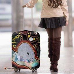 Australia Possum Luggage Cover Aboriginal Art Mix Aussie Opal