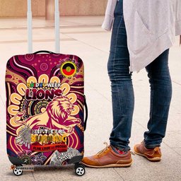 Brisbane Lions NAIDOC Week 2024 Luggage Cover Mascot Football DT02