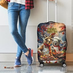 Aussie Christmas Kangaroo and Koala Luggage Cover