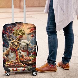 Aussie Christmas Kangaroo and Koala Luggage Cover