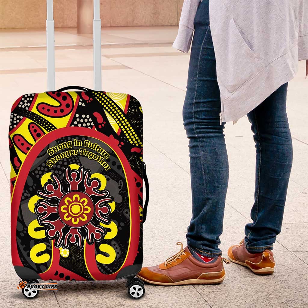 Australia Indigenous Children's Day Luggage Cover Strong In Culture Stronger Together Aboriginal Art