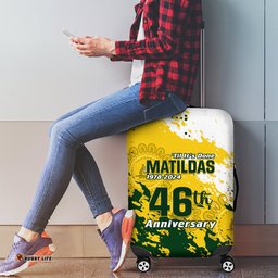 Australia Soccer Luggage Cover Til Its Done Matildas 2024 Happy 46th Anniversary