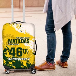 Australia Soccer Luggage Cover Til Its Done Matildas 2024 Happy 46th Anniversary