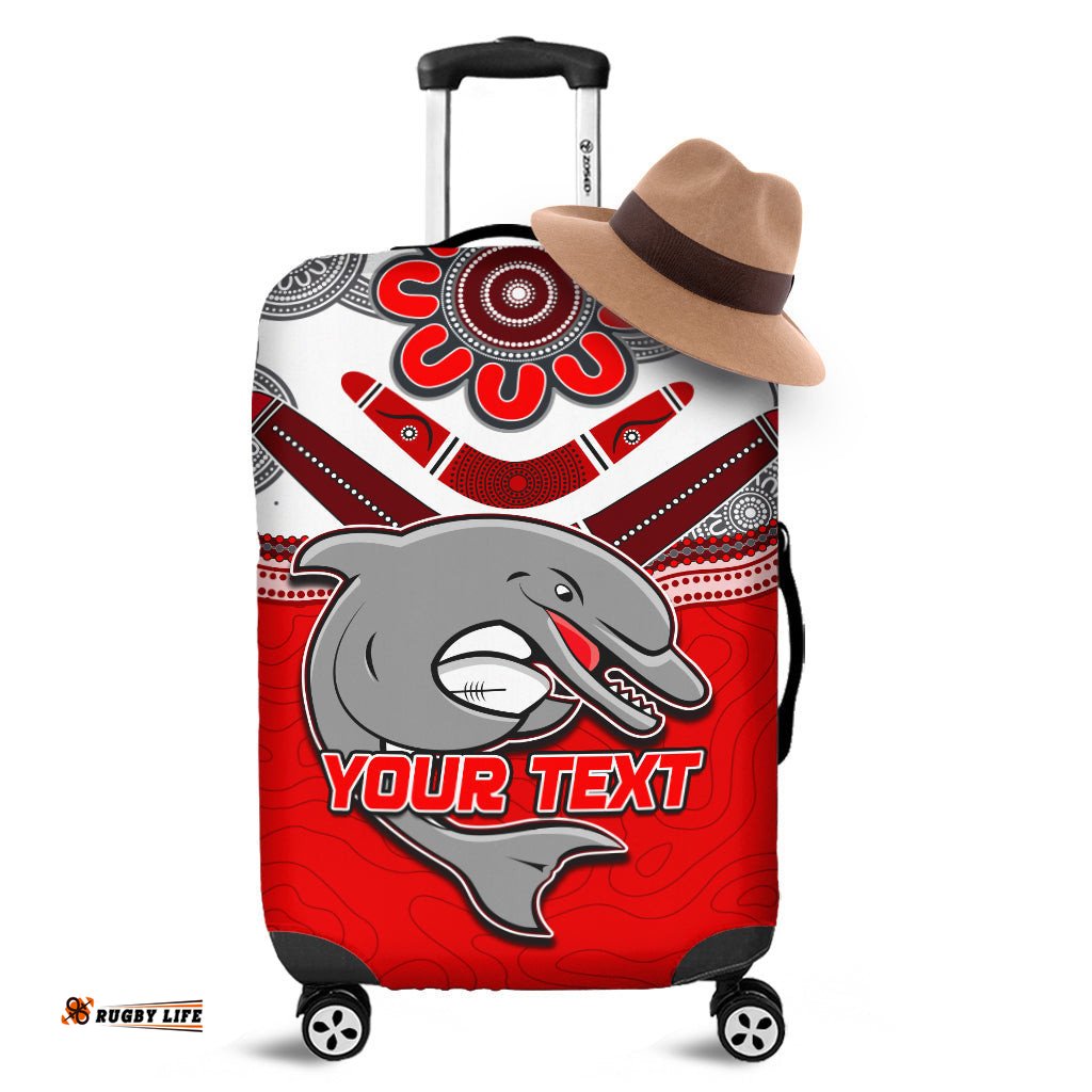 Custom Personalised Dolphins Rugby Luggage Covers Redcliffe Come Back Stronger