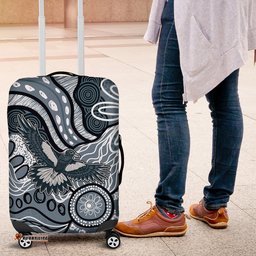 Magpies Aboriginal Art Luggage Cover