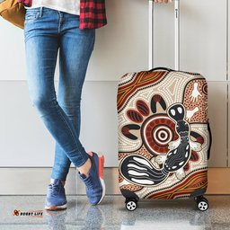 Aboriginal Dots Art Painting with Platypus Luggage Cover No 3
