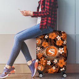 Australian Scorchers Cricket Luggage Cover Baeuty Pacific Hibiscus and Polynesian Pattern