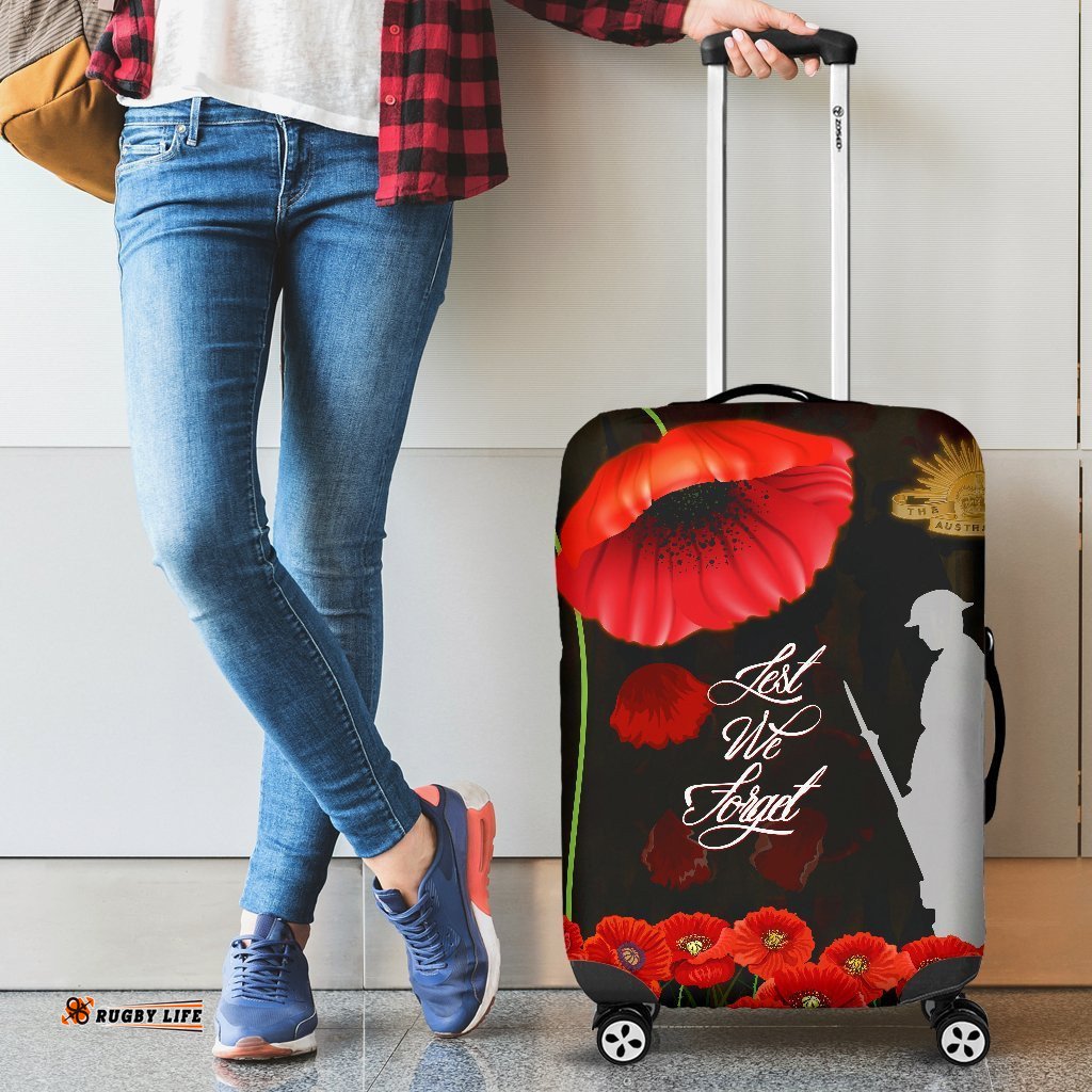ANZAC Luggage Covers Remembrance Poppy Flowers