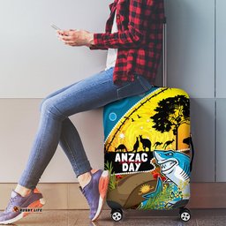 Sharks Rugby ANZAC Day Luggage Cover Sharkies Rosemary Starry Night