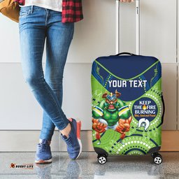 Custom NRL Raiders NAIDOC Week Luggage Cover Keep The Fire Burning Indigenous Art