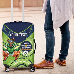 Custom NRL Raiders NAIDOC Week Luggage Cover Keep The Fire Burning Indigenous Art