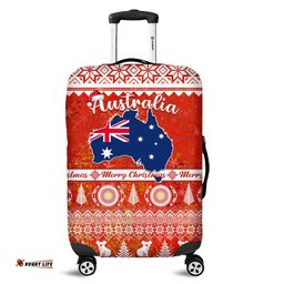 Custom Personalised Australia Luggage Cover Australian Map Aboriginal Painting Merry Christmas