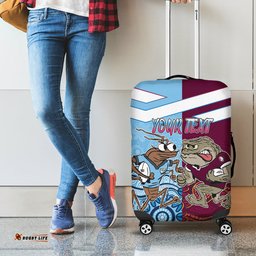 Custom QLD Cane Toad and NSW Cockroach Luggage Cover Aboriginal Inspired Together