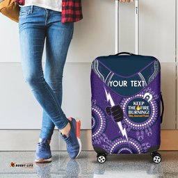 Custom NRL Storm NAIDOC Week Luggage Cover Keep The Fire Burning Indigenous Art