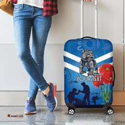 Custom Bulldogs Rugby ANZAC Luggage Cover The Military Soldiers with Aboriginal Style