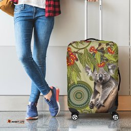 Aboriginal Koala Art Painting With Gum Blossom Luggage Cover