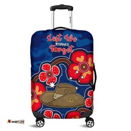 Australia ANZAC Luggage Cover Lest We Forget Camouflage Mix Aboriginal Poppies And Slouch Hat Ver.03