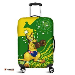 Australia Luggage Cover Boxing Kangaroo Indigenous National Color Art