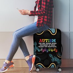 Australia Autism Awareness 4 April Aboriginal Lizard Luggage Cover