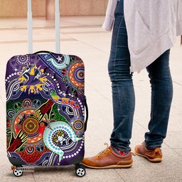Personalised Storm NAIDOC Week 2024 Luggage Cover Australia Aboriginal Dot Painting DT02