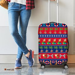Australia Christmas Luggage Cover Aussie Santa Claus Beach Xmas Vibes