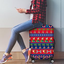 Australia Christmas Luggage Cover Aussie Santa Claus Beach Xmas Vibes