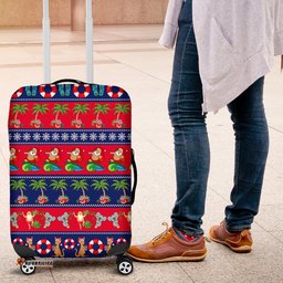 Australia Christmas Luggage Cover Aussie Santa Claus Beach Xmas Vibes