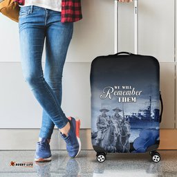 New Zealand ANZAC Day Luggage Cover HMNZS Achilles We Will Remember Them