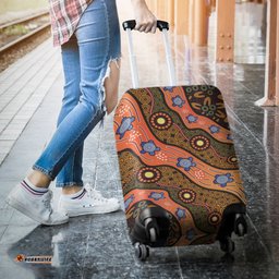 Luggage cover Aboriginal Dot Unique Style Turtle