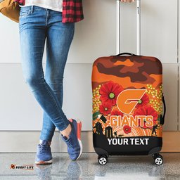 Custom Giants Football ANZAC Luggage Cover Gallipoli Camouflage With Poppies