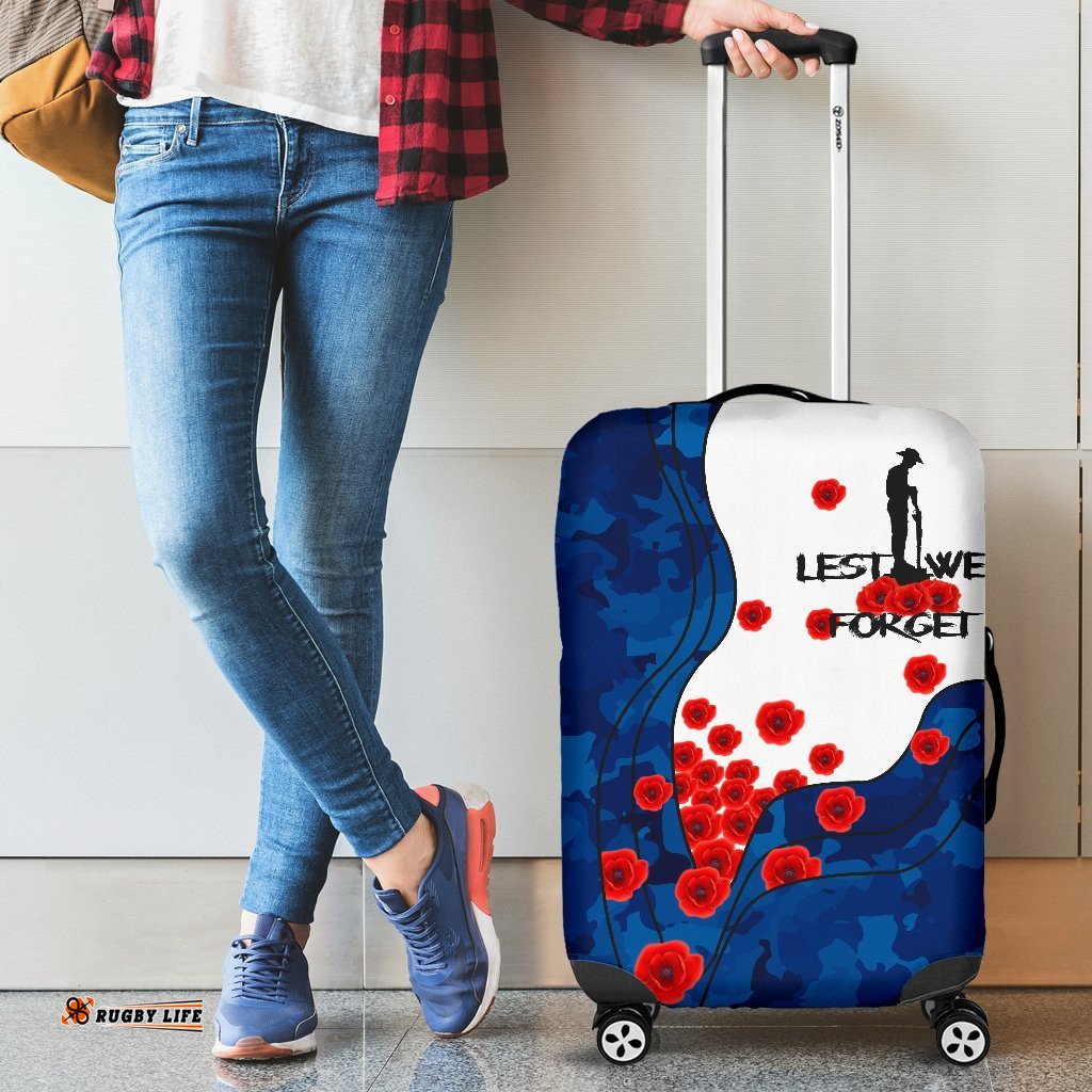 ANZAC Lest We Forget Luggage Covers Australian Flag Blue