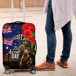 New Zealand and Australia ANZAC Day Luggage Cover National Flag mix Kiwi Bird and Kangaroo Soldier Style