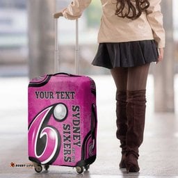 Custom Sydney Sixers Luggage Cover Indigenous Art Grunge Style
