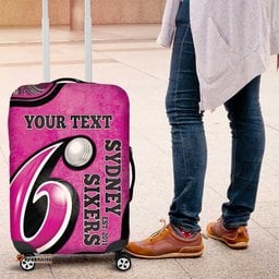 Custom Sydney Sixers Luggage Cover Indigenous Art Grunge Style