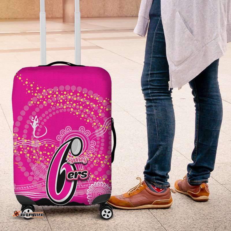 Sydney Sixers Luggage Cover Cricket Aboriginal Vibe