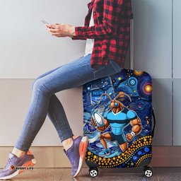 Personalised Mascot NSW Blues Rugby Luggage Cover Aboriginal Galaxy