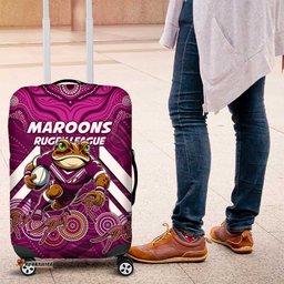 Custom Maroons Cane Toad Luggage Cover Queensland Rugby