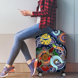 Personalised Cowboys NAIDOC Week 2024 Luggage Cover Australia Aboriginal Dot Painting