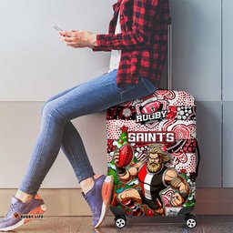 Saints Football Merry Christmas Luggage Cover Indigenous Australian Art