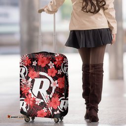 Australian Renegades Cricket Luggage Cover Baeuty Pacific Hibiscus and Polynesian Pattern