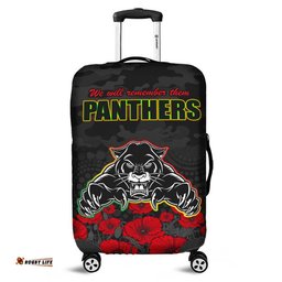 Panthers Rugby ANZAC Luggage Cover Angry Panther Camouflage With Poppy No2