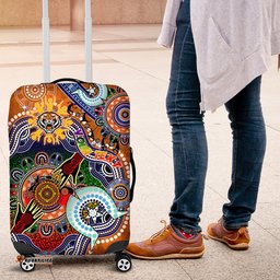 Personalised Tigers NAIDOC Week 2024 Luggage Cover Australia Aboriginal Dot Painting